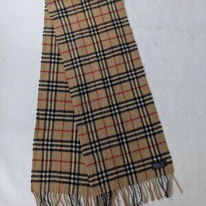 BURBERRY Lambswool Nova Check Scarf – Beige Plaid – RARE FIND – FAST SHIP
